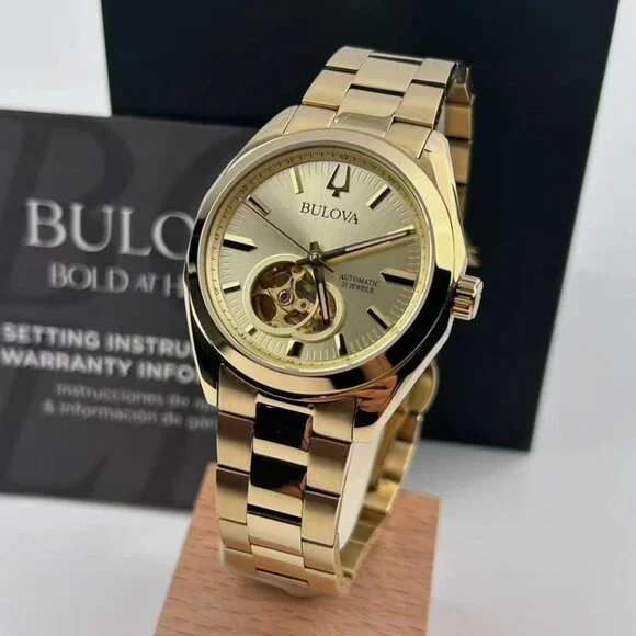 Bulova Surveyor Gold 39mm Tone Stainless Steel Men's Automatic Watch